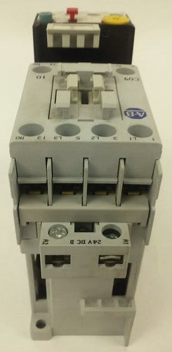 ALLEN BRADLEY 100-C09D*10 SER. A,CONTACTOR,3PH,600V,25A,24VDC COIL ,W/ 193-TAB246