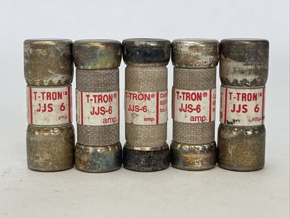 BUSSMAN JJS-6 T-TRON FUSE 6AMP 600VAC (LOT OF 5)0