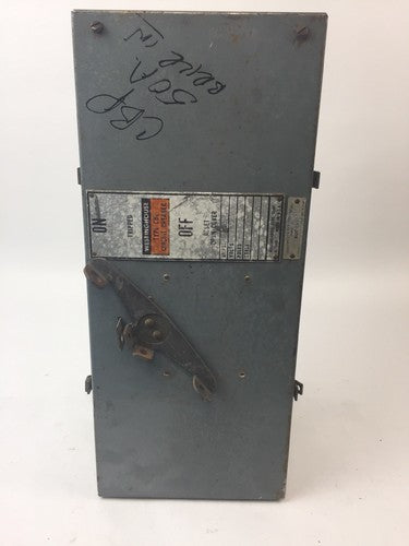 WESTINGHOUSE CBP 50A BREAKER BUS PLUG 600VAC 3 POLE0