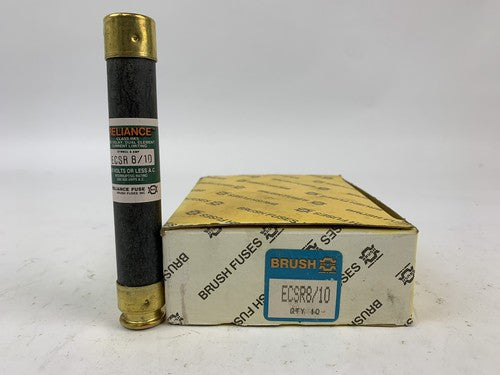 Brush Reliance Time-Delay Dual-Element ECSR8/10 8/10A 600V Fuse "Lot of 10"0