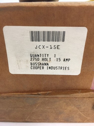 BUSS JCX-15E FUSE 2750VAC 15AMP 60HZ1