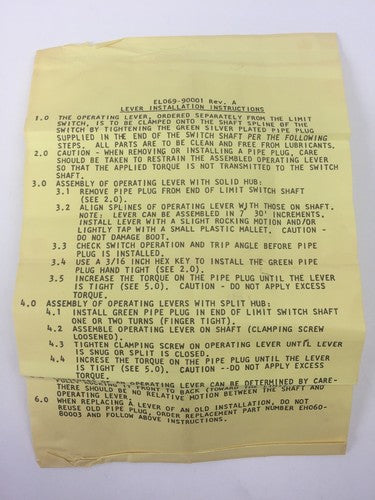 NAMCO COTROLS EA750 50100 LIMIT SWITCH 1