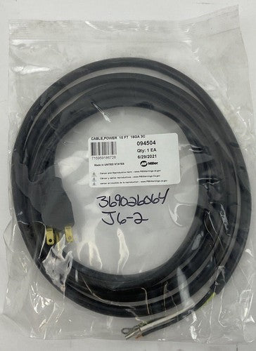 MILLER 094504 POWER CABLE 10FT 16GA 3C0