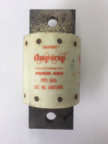 SHAWMUT A4BY2000 AMP-TRAP CURRENT LIMITING FUSE FORM 480 TYPE 55AL 600VAC K-DON 0