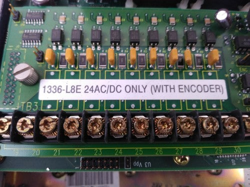 ALLEN BRADLEY 1336F-BRF20-AA-EN-GMS5-L8E AC DRIVE 480V 3PH W/ 1336-GMS5 SER. A3
