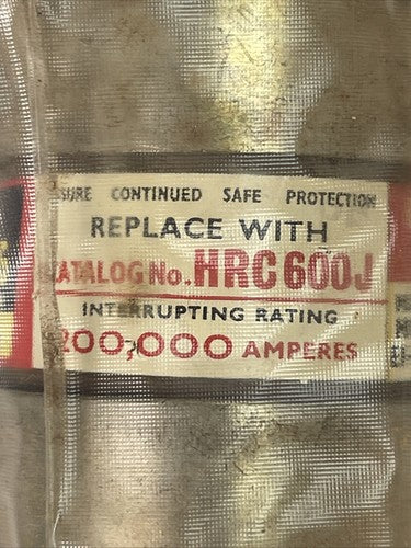 MONARCH SUPERKING HRC600J CLASS J FUSE 600AMP 600V HRC ENERGY LIMITER3