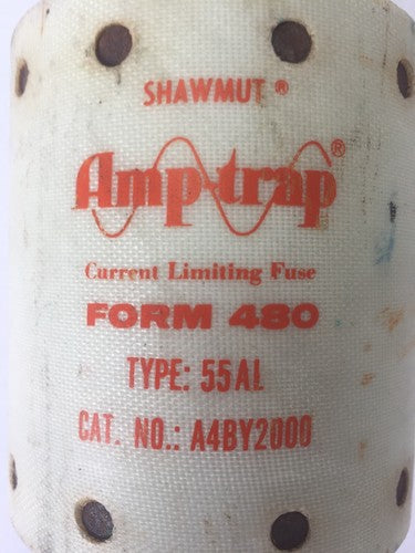 SHAWMUT A4BY2000 AMP-TRAP CURRENT LIMITING FUSE FORM 480 TYPE 55AL 600VAC K-DON 1