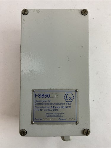 GONNHEIMER ELEKTRONIC FS850 PRESSURIZED ENCLOSURE SYSTEM PURGING 07.99.10050