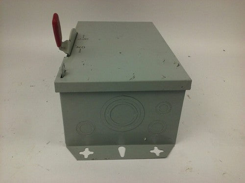 WESTINGHOUSE, HUN362, SAFETY SWITCH, 60A, 600V, 3P, TYPE 1 INDOOR, MISSING PARTS7