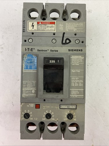 ITE FXD63B225 SENTRON SERIES CIRCUIT BREAKER 225AMP 600VAC 3POLE SIEMENS0