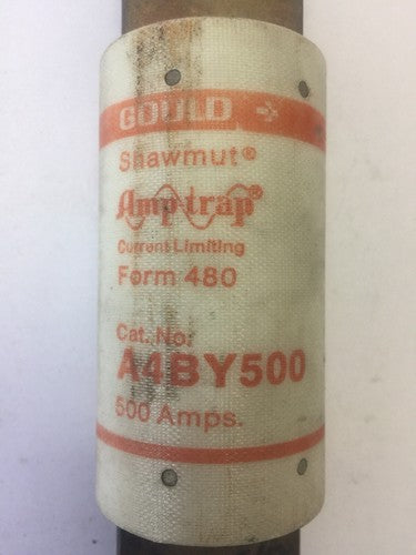 GOULD SHAWMUT A4BY500 AMP-TRAP CURRENT LIMITING FUSE 500AMPS 600VAC FORM 480 1
