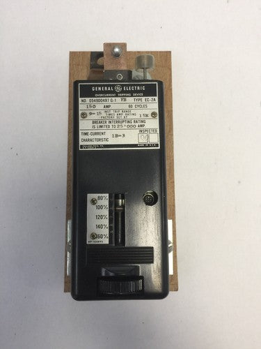 GE 0549D0497 G-1 OVERCURRENT TRIPPING DEVICE TYPE EC-2A 150 AMP 60 CYC1