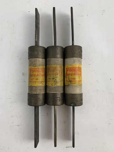 Shawmut Amp-trap A6Y100 Type 3 100A 600V Fuse "Lot of 3"0