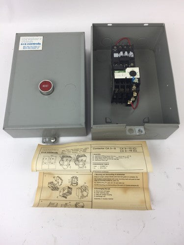 SPRECHER + SCHUH CA3-12 CONTACTOR CT3-12 OVERLOAD RELAY WITH ENCLOSURE RESET 0