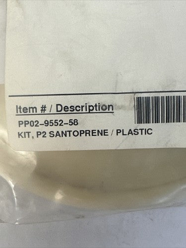 PUMPER PARTS PP02-9552-58 KIT P2 SANTOPRENE PLASTIC2
