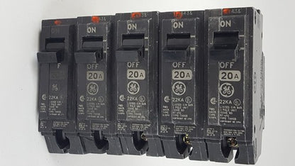 GE THHQB1120 THHQB 20 amp 1 pole circuit breaker LOT OF 50
