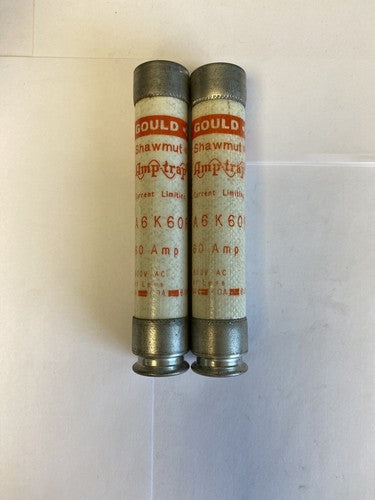 Gould Shawmut Amp-trap A6K60R 60A 600V Fuse "Lot of 2"0