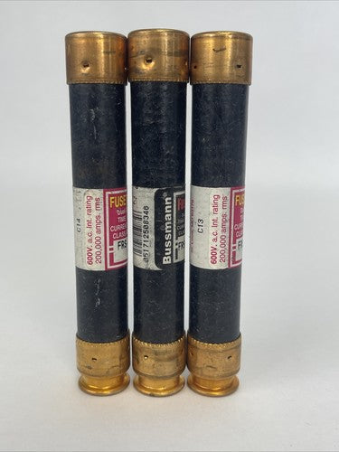 BUSSMANN FRS-R-30 FUSETRON 30AMP 600VAC CURRENT LIMITING FUSE (LOT OF 3)4