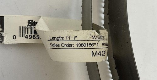 STARRETT 99297-11-01 BANDSAW BLADE 11'1"  X 1" THCK:0354