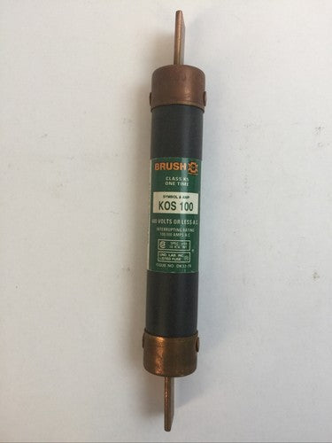 BRUSH KOS100 CLASS K5 ONE TIME FUSE 100AMP 600VAC4