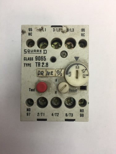 SQUARE D 9065 TR 2.8 OVERLOAD RELAY 2.8-4.2A0