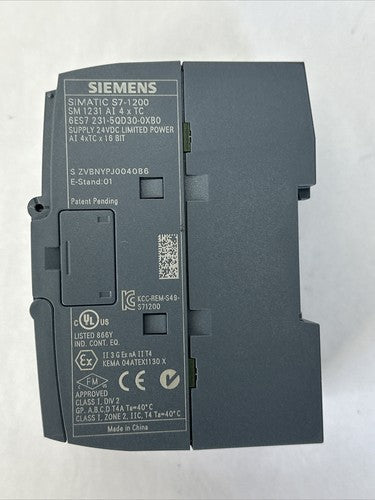 SIEMENS 6ES7 231-5QD30-0XB0 SIMATIC S7-1200 THERMOCOUPLE MODULE SUPPLY 24VDC7