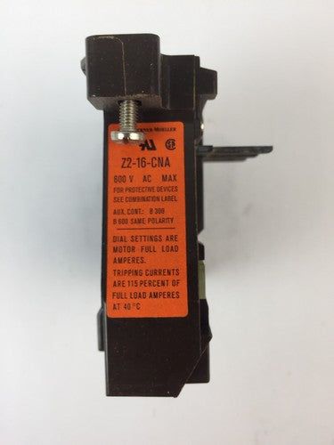 KLOCKNER MOELLER Z2-16-CNA BIMETAL RELAY 600VAC 10-16AMP3