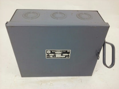 WADSWORTH 8963R ENCLOSED SAFETY SWITCH, 60A, 240V, 3P, HORSE POWER 15-30, NEW0