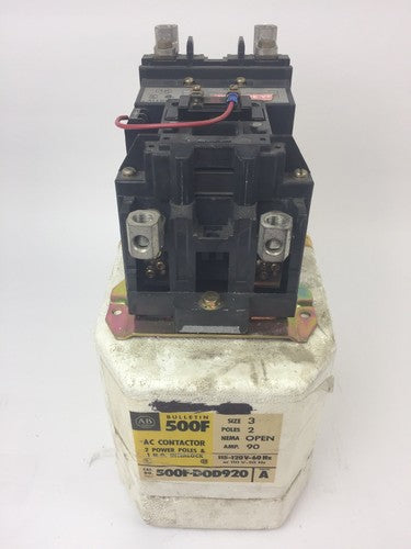 ALLEN BRADLEY 500F-D0D920 AC CONTACTOR 115-120V 60HZ 110V 50HZ SIZE 3 90 AMP 0