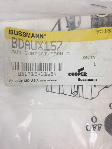 BUSSMANN BDAUX157 AUXILIARY CONTACT, FORM C1