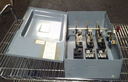 WESTINGHOUSE, GFN323N, SAFETY SWITCH, 240V, 100A, 2P, 2 FUSES, INDOOR, NEW2