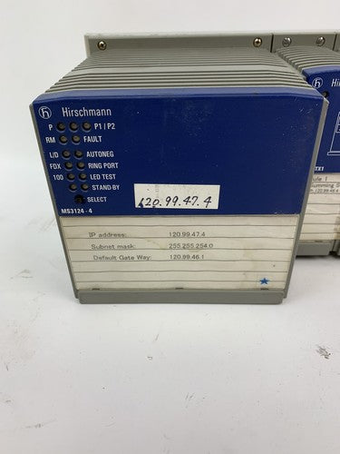 Hirschmann MS3124-4 Mice Switching Module with (6) MM2-4TX1 Media Modules1