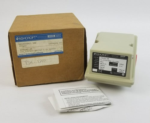 ASHCROFT LDDN4GGB25 XNH PRESSURE SWITCH RANGE: 30 PSID PROOF 2000 PSI0