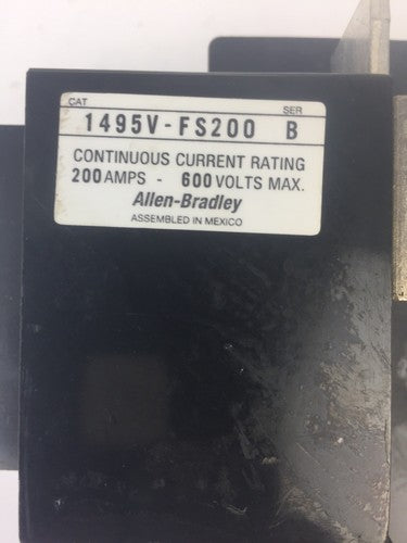 ALLEN BRADLEY 1495V-FS200 FUSE BLOCK HOLDER 600V 200A SER B1