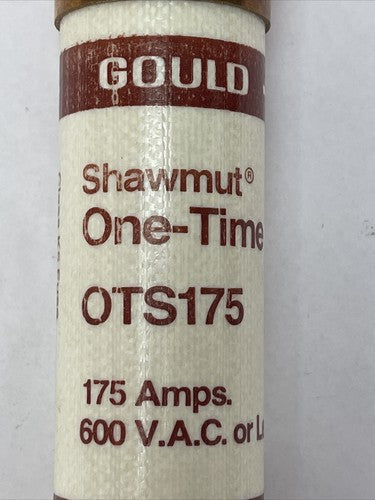 GOULD SHAWMUT OTS175 ONE-TIME FUSE 175AMP 600VAC (LOT OF 3)1