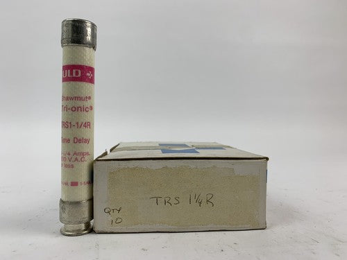 Gould Shawmut Tri-Onic TRS1 1/4R 1 1/4A 600VAC Fuse "Lot of 10"0