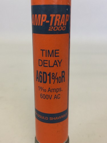GOULD SHAWMUT AMP-TRAP A6D1-8/10R TIME DELAY FUSE 1-8/10AMP 600VAC (LOT OF 12)1