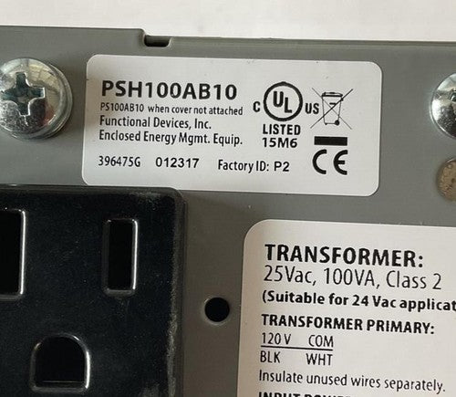 RIB PSH100AB10 TRANSFORMER 25VAC 100VA CLASS21