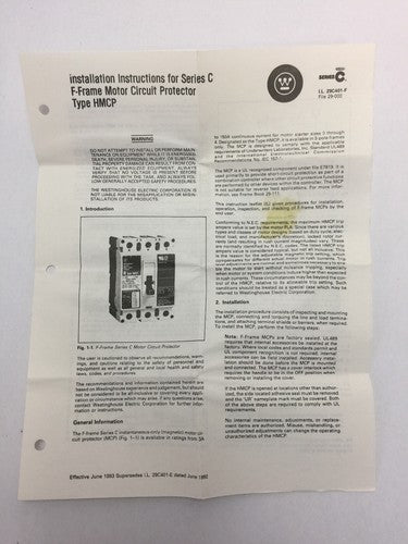 CUTLER-HAMMER HMCP003A0CJ01 MOTOR CIRCUIT PROTECTOR 600VAC 250VDC 3AMP SERIES C8