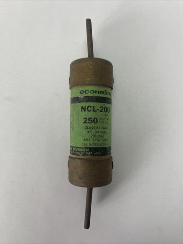 ECONOLIM NCL-200 CLASS K1 FUSE 200AMP 250VAC0