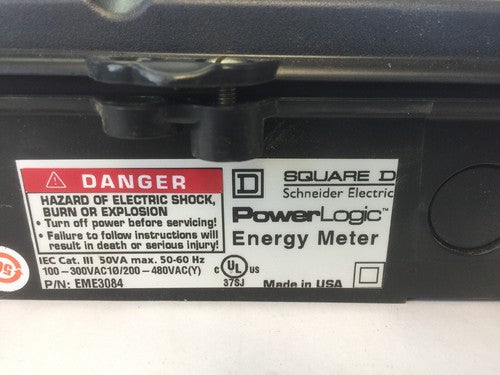 SQUARE D EME3084 POWER LOGIC ENERGY METER 600VAC 2
