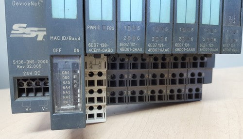 SIEMENS SST 5136-DNS-200S REV. 02.005 W/ 6ES7 138-4CB11-0AB0, 6ES7 131-4BD01-0AA1
