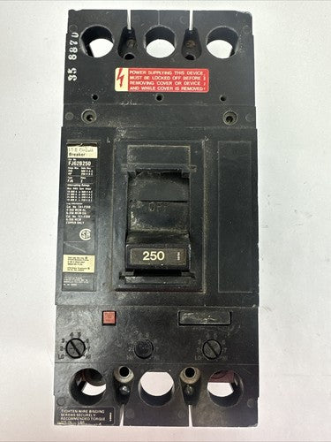 ITE FJ62B250 CIRCUIT BREAKER 250AMP 600VAC 250VDC 2POLE0