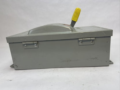 CROUSE-HINDS HU361AJ SAFETY SWITCH 30 AMPS 600 VAC 3 POLE NO NEUTRAL NO FUSES7