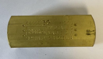 PARKER C600B20 CHECK VALVE 2000PSI 138BAR1