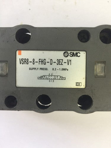 SMC VSR8-8-FHG-D-3EZ-V1 SOLENOID VALVE 24VDC SUPPLY PRESS. 0.2-1.0MPa1