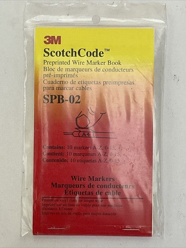 3M SPB-02 SCOTCH CODE PREPRINTED WIRE MARKER BOOK0