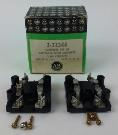 Allen Bradley Z-32344 Complete Set of Contacts w/ Supports 2 N.O.Type C & CL,NEW0