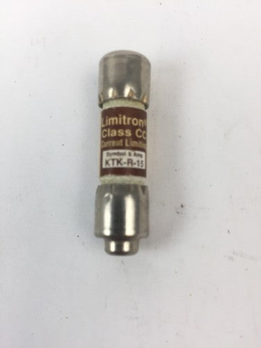 LIMITRON KTK-R-15 CLASS CC CURRENT LIMITING FUSE 15AMP 600VAC0