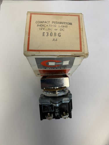 Cutler-Hammer Compact Pushbutton Indicating Light E30BG1